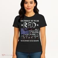 On Fridays We Wear Red Red Friday Women's T-Shirt thumb 4