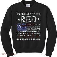 On Fridays We Wear Red Red Friday Kids Sweatshirt thumb 0
