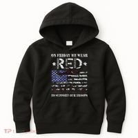 On Fridays We Wear Red Red Friday Kids Hoodie thumb 0