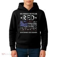 On Fridays We Wear Red Red Friday Kids Hoodie thumb 4