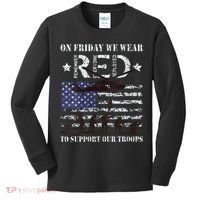 On Fridays We Wear Red Red Friday Kids Long Sleeve Shirt thumb 0