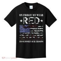 On Fridays We Wear Red Red Friday Kids T-Shirt thumb 0