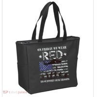 On Fridays We Wear Red Red Friday Tote Bag thumb 2