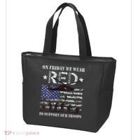 On Fridays We Wear Red Red Friday Tote Bag thumb 3