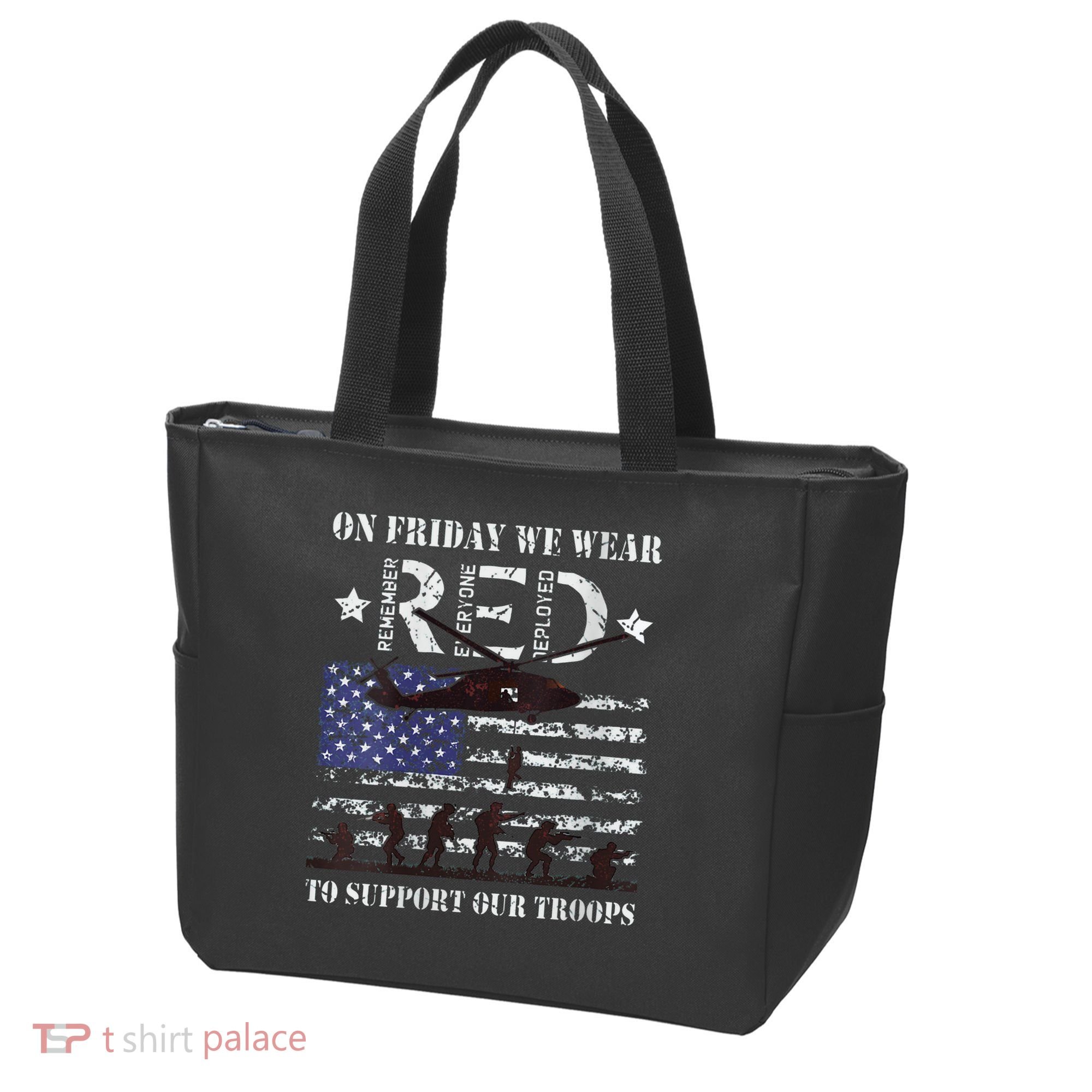 On Fridays We Wear Red Red Friday Tote Bag