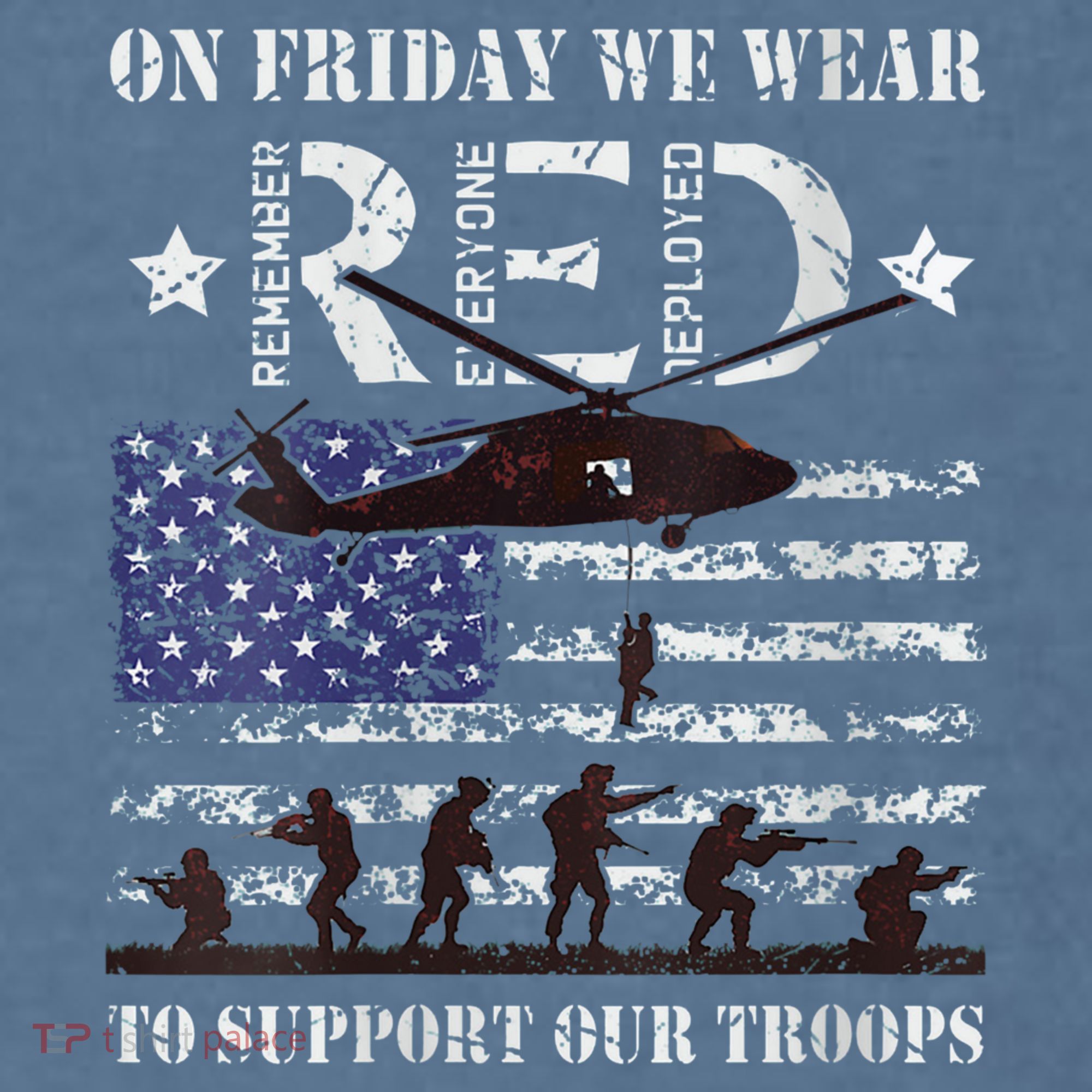 On Fridays We Wear Red Red Friday Comfort Colors Garment-Dyed Hooded Sweatshirt