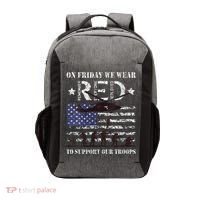 On Fridays We Wear Red Red Friday Vector Backpack thumb 0