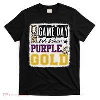 On Football We Wear Purple And Gold School Spirit T-Shirt thumb 0