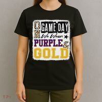 On Football We Wear Purple And Gold School Spirit T-Shirt thumb 4