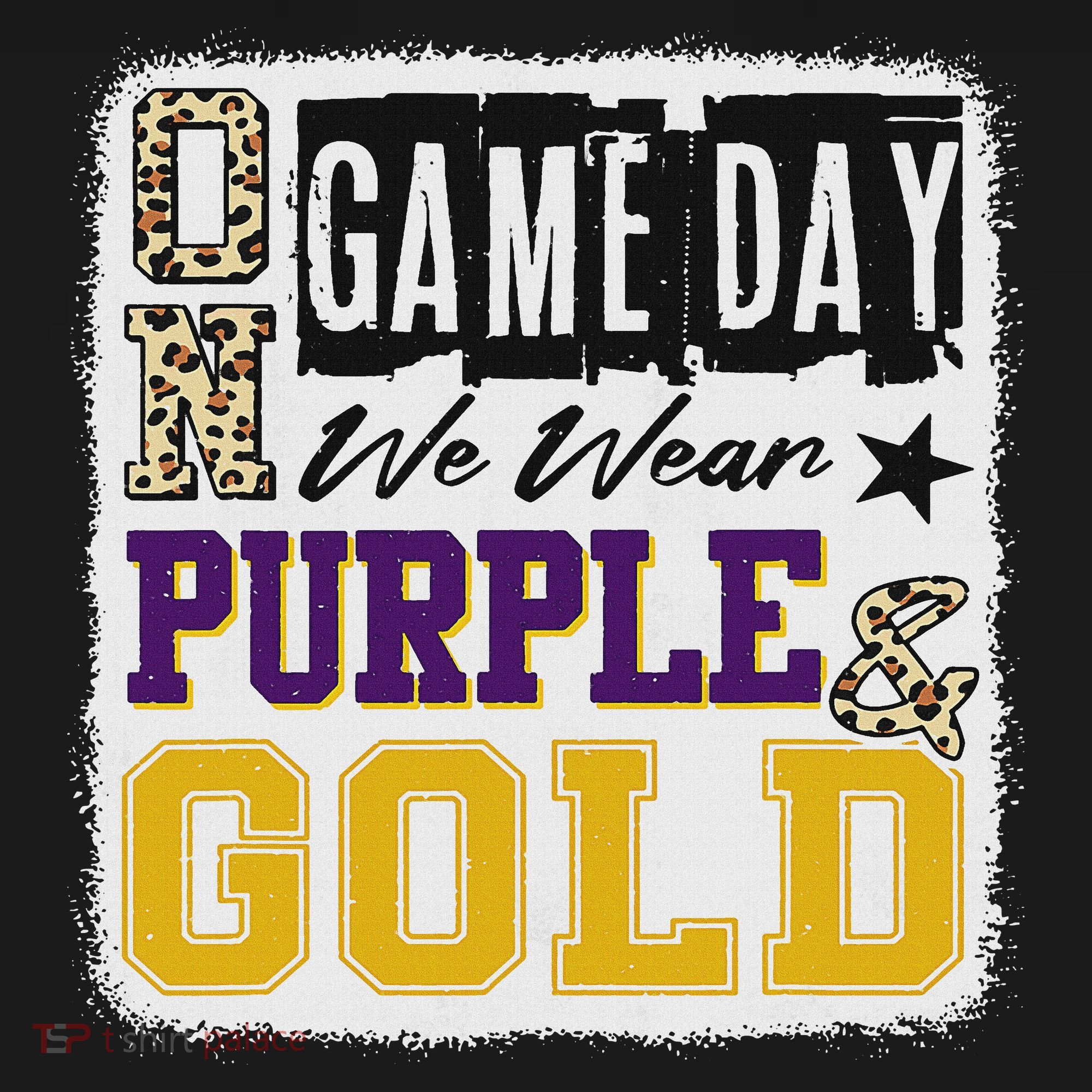 On Football We Wear Purple And Gold School Spirit T-Shirt