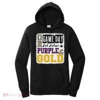 On Football We Wear Purple And Gold School Spirit Women's Hoodie thumb 0