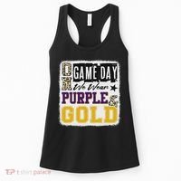 On Football We Wear Purple And Gold School Spirit Women's Tank Top thumb 0