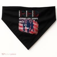 On Friday We Wear Red Friday Military Support Troops US Flag USA-Made Doggie Bandana thumb 0