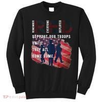 On Friday We Wear Red Friday Military Support Troops US Flag Sweatshirt thumb 0