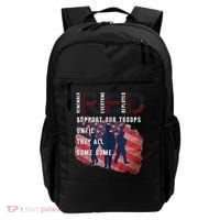 On Friday We Wear Red Friday Military Support Troops US Flag Backpack thumb 0