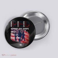 On Friday We Wear Red Friday Military Support Troops US Flag Button thumb 0