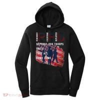 On Friday We Wear Red Friday Military Support Troops US Flag Women's Hoodie thumb 0