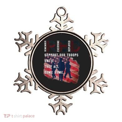 On Friday We Wear Red Friday Military Support Troops US Flag Ornament