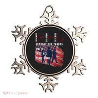 On Friday We Wear Red Friday Military Support Troops US Flag Ornament thumb 0