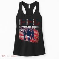 On Friday We Wear Red Friday Military Support Troops US Flag Women's Tank Top thumb 0