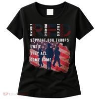 On Friday We Wear Red Friday Military Support Troops US Flag Women's T-Shirt thumb 0