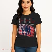 On Friday We Wear Red Friday Military Support Troops US Flag Women's T-Shirt thumb 4