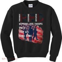 On Friday We Wear Red Friday Military Support Troops US Flag Kids Sweatshirt thumb 0