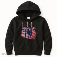 On Friday We Wear Red Friday Military Support Troops US Flag Kids Hoodie thumb 0