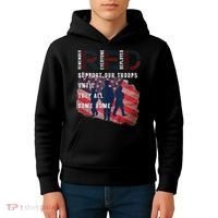 On Friday We Wear Red Friday Military Support Troops US Flag Kids Hoodie thumb 4