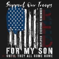 On Friday We Wear Red For My Son Military Support Us Flag Women's Hoodie thumb 2