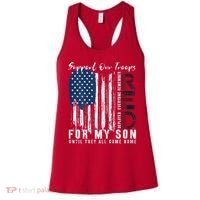 On Friday We Wear Red For My Son Military Support Us Flag Women's Tank Top thumb 0