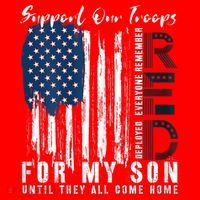 On Friday We Wear Red For My Son Military Support Us Flag Women's Tank Top thumb 5