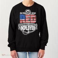 On Fridays We Wear RED Remember Everyone Deployed Women's Sweatshirt thumb 0