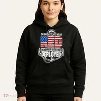 On Fridays We Wear RED Remember Everyone Deployed Hoodie thumb 5
