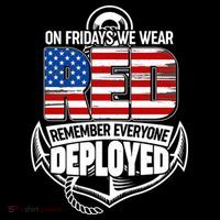 On Fridays We Wear RED Remember Everyone Deployed Hoodie thumb 7