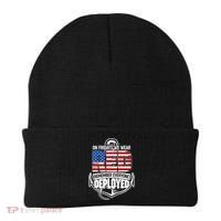 On Fridays We Wear RED Remember Everyone Deployed Beanie thumb 0