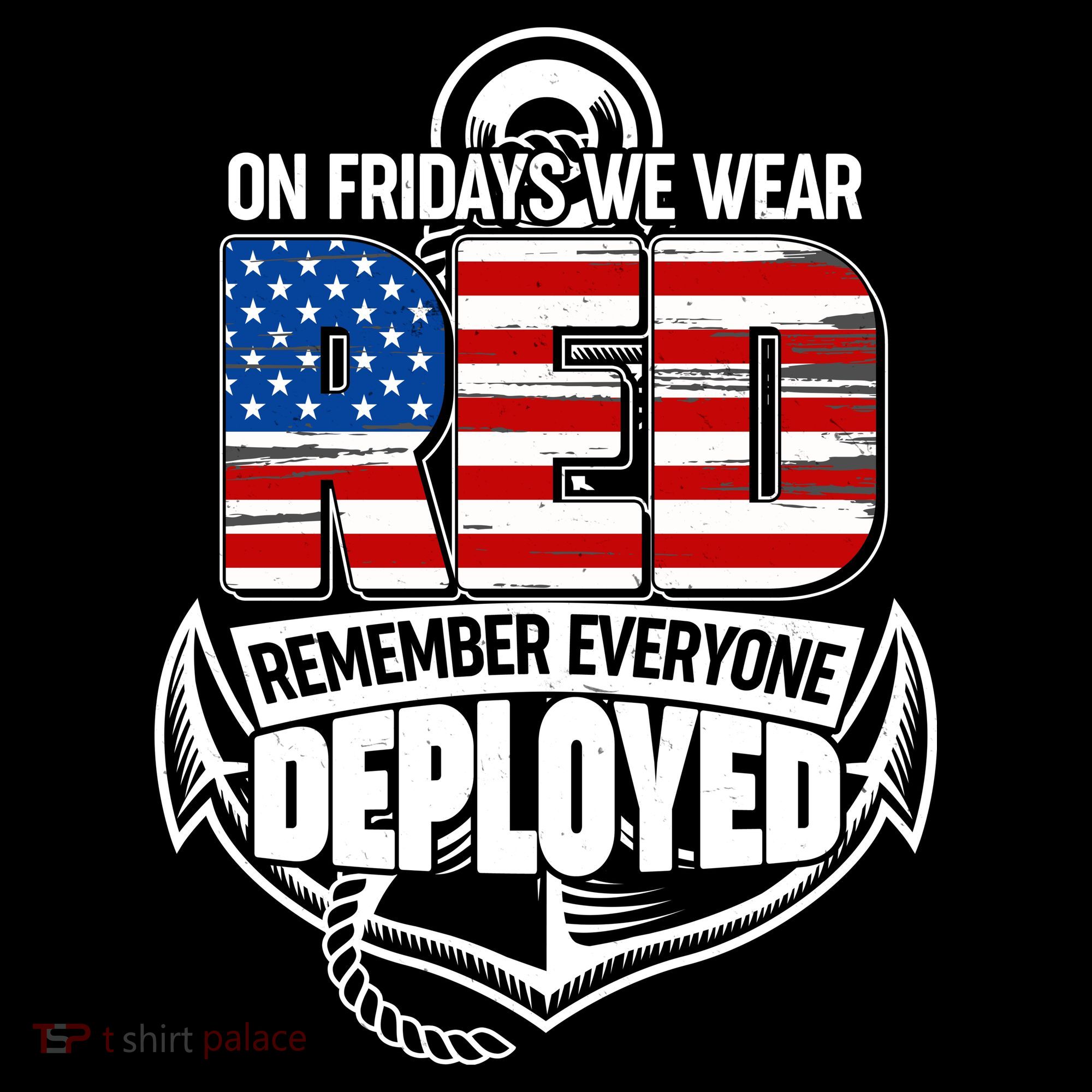 On Fridays We Wear RED Remember Everyone Deployed Ornament