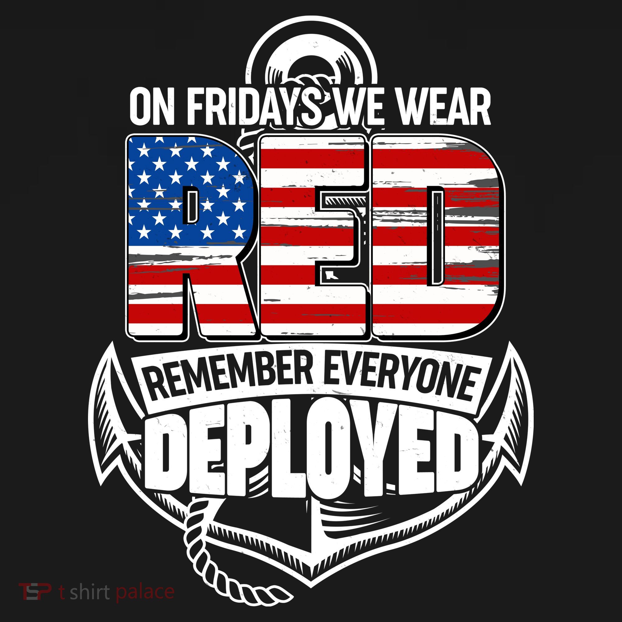 On Fridays We Wear RED Remember Everyone Deployed Kids Long Sleeve Shirt