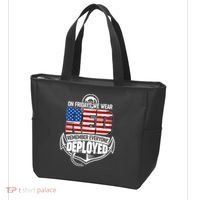 On Fridays We Wear RED Remember Everyone Deployed Tote Bag thumb 3