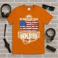 On Fridays We Wear RED Remember Everyone Deployed T-Shirt thumb 5