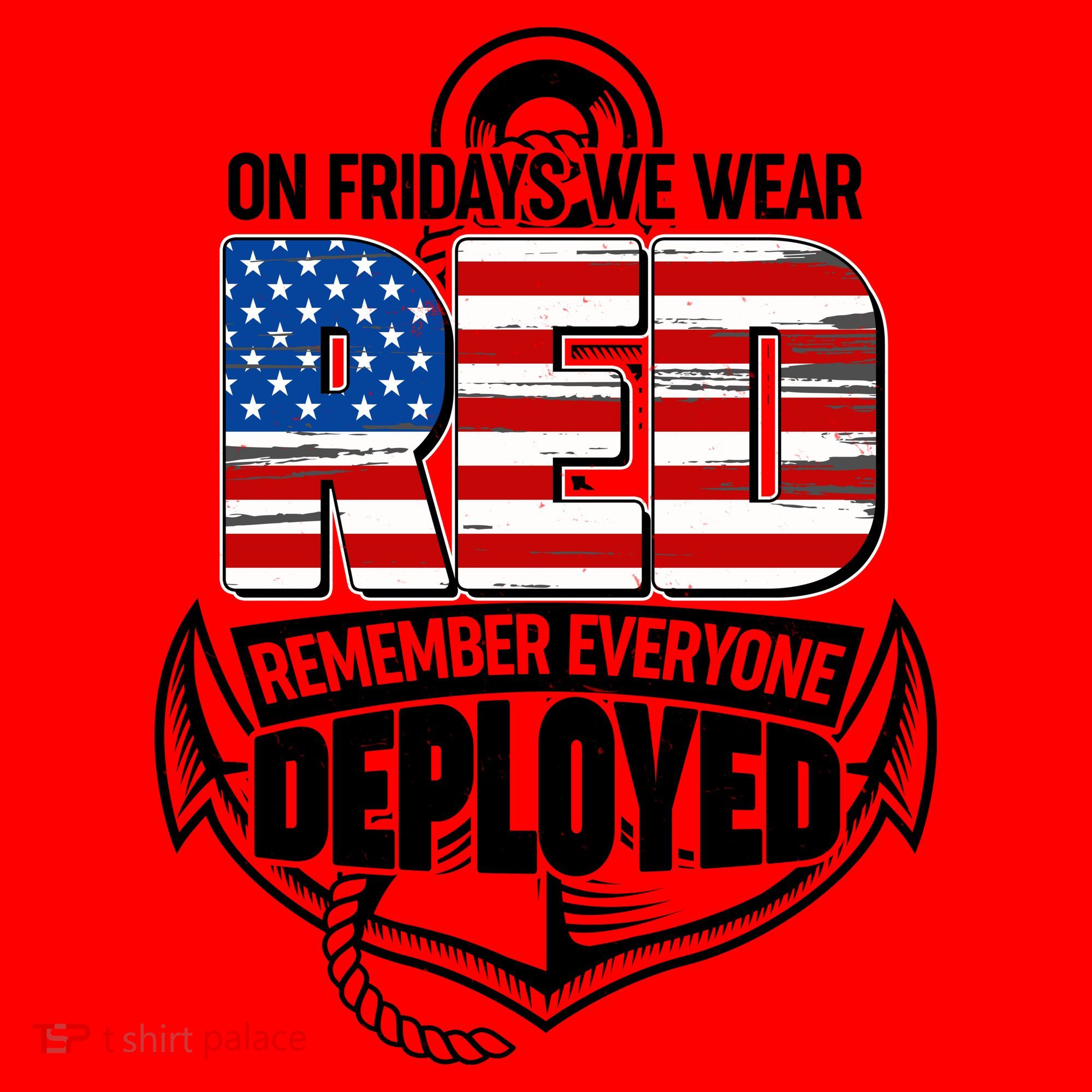 On Fridays We Wear RED Remember Everyone Deployed Santa Hat