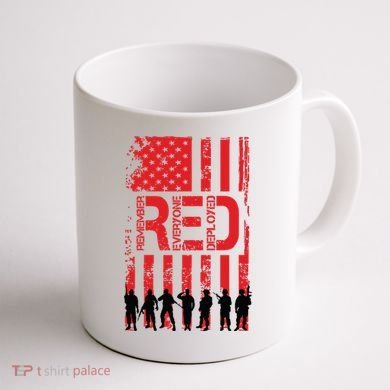 On Friday We Wear Red. Coffee Mug back