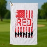 On Friday We Wear Red. Golf Towel thumb 1
