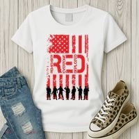 On Friday We Wear Red. Women's T-Shirt thumb 3