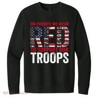 On Fridays We Wear Red To Support Our Troops Red Friday V.I.T. Fleece Crew Sweatshirt thumb 0