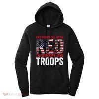 On Fridays We Wear Red To Support Our Troops Red Friday Women's Hoodie thumb 0