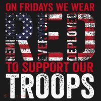 On Fridays We Wear Red To Support Our Troops Red Friday Mousepad thumb 1
