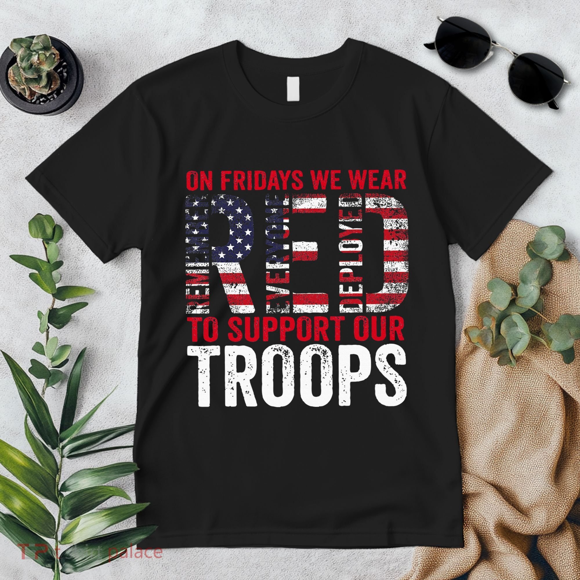 On Fridays We Wear Red To Support Our Troops Red Friday Premium T-Shirt