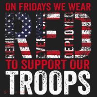 On Fridays We Wear Red To Support Our Troops Red Friday Golf Towel thumb 3