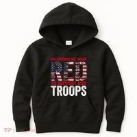 On Fridays We Wear Red To Support Our Troops Red Friday Kids Hoodie thumb 0